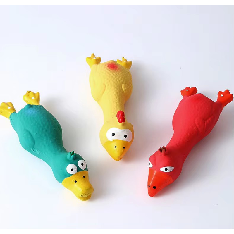 Pet Supplies Coupon - Schattige hond piepspeelgoed Latex kipvorm Duurzaam