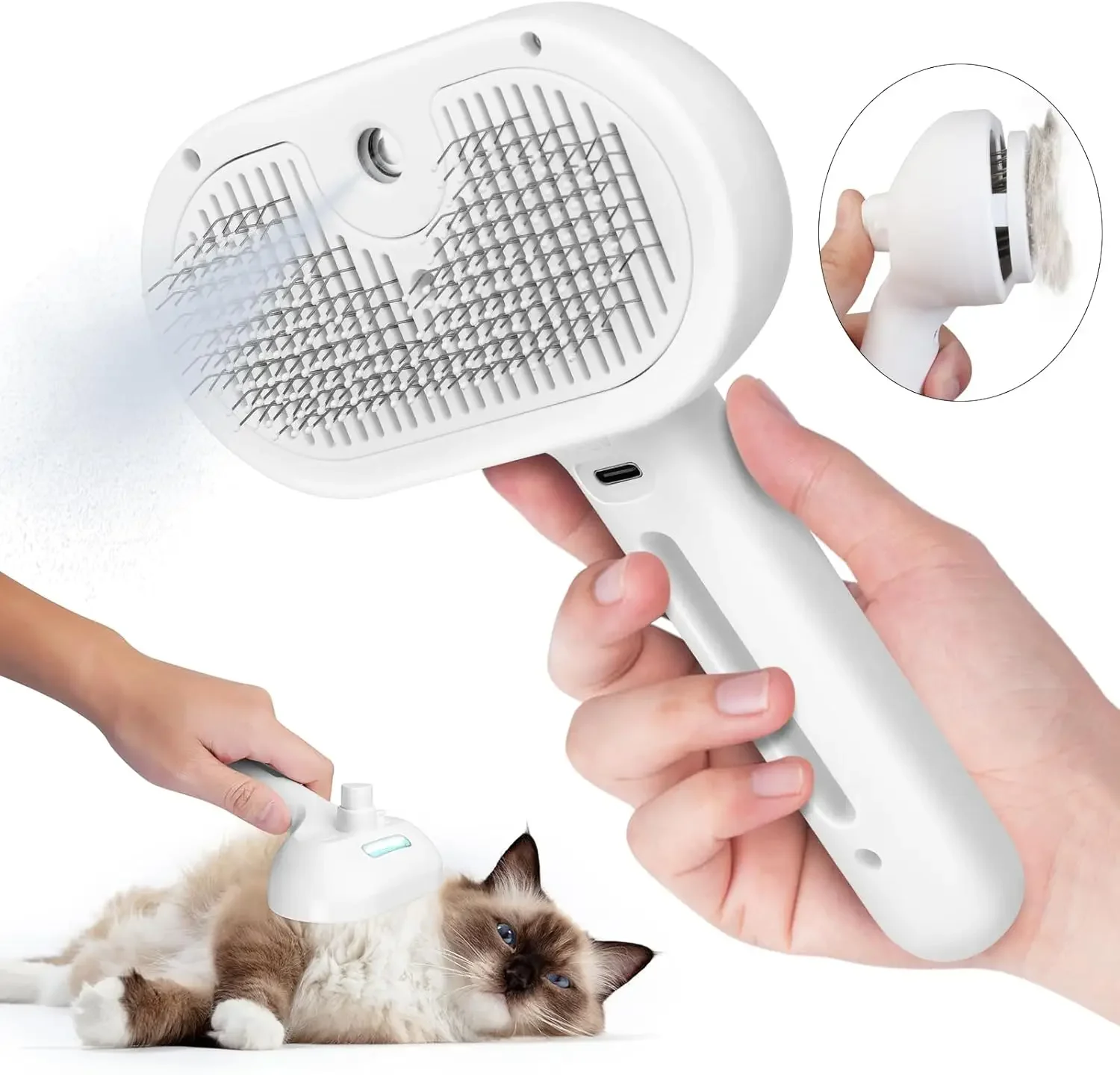 Pet Supplies Dropshipping - Huisdier Spray Haarborstel Huisdierharen Verwijderaar Reinigingsborstel